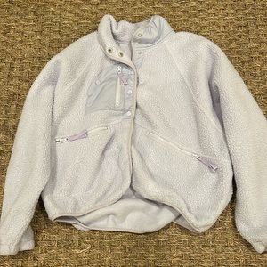 Fuzzy button down sweatshirt (Oversized)